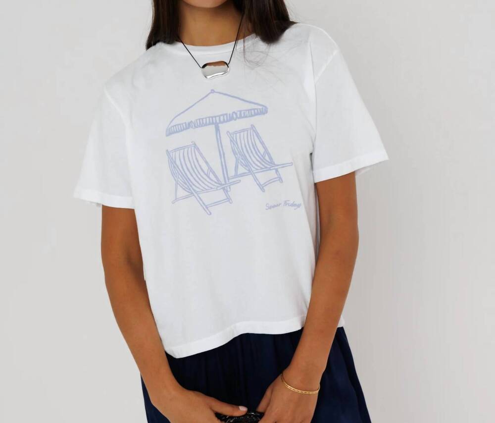 NEW SUNNY SOMEWHERE summer fridays everyday tee in white